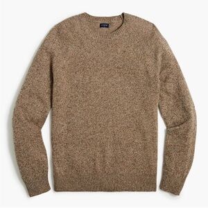 J. Crew Crewneck Sweater in Supersoft Lambswool Blend Size Medium Brown Fall